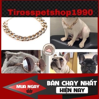 [❌GIÁ SỈ❌] Đủ Size - Vòng cổ mạ vàng cho chó mèo siêu cool ngầu 0 ❤️