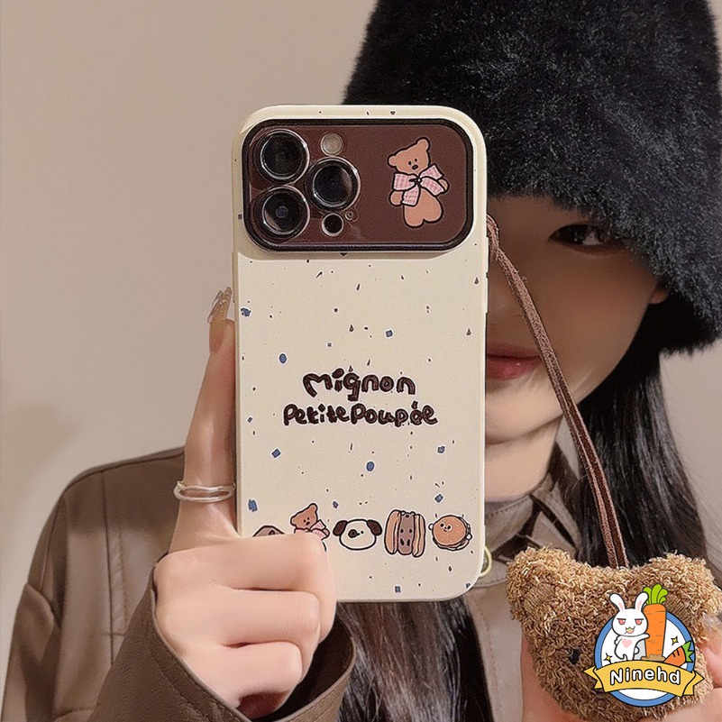 Ốp Điện Thoại Mềm Họa Tiết Gấu teddy Bảo Vệ lens Cho iphone 15 14 13 11 12 pro max iphone 7 8 xr xs x se 2020