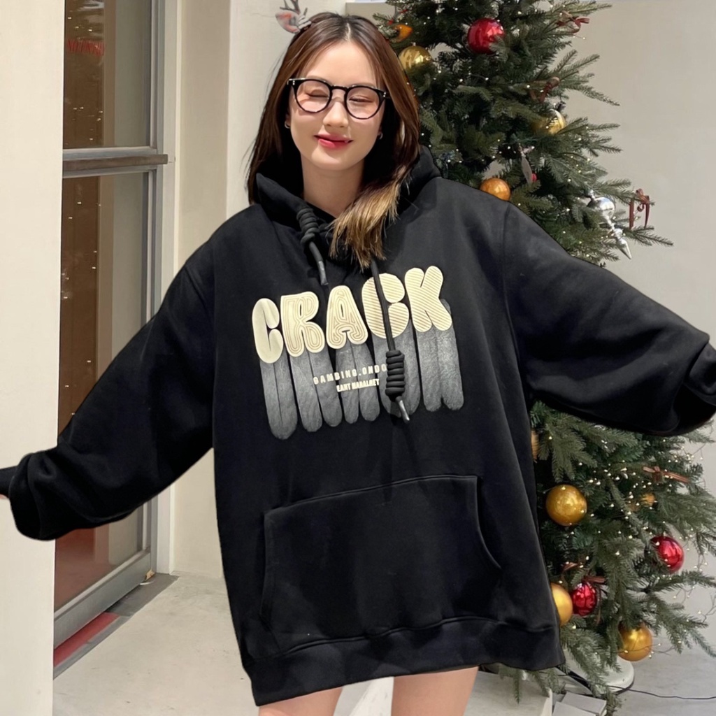 Áo hoodie unisex CRACK cao cấp