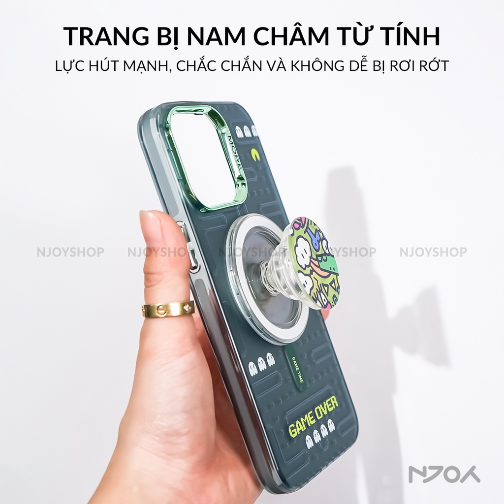 Popsocket Giá Đỡ Điện Thoại Hỗ Trợ Nam Châm Từ Tính Magsafe Hình Graffiti Cho Điện Thoại iPhone Samsung PawGrip Njoyshop
