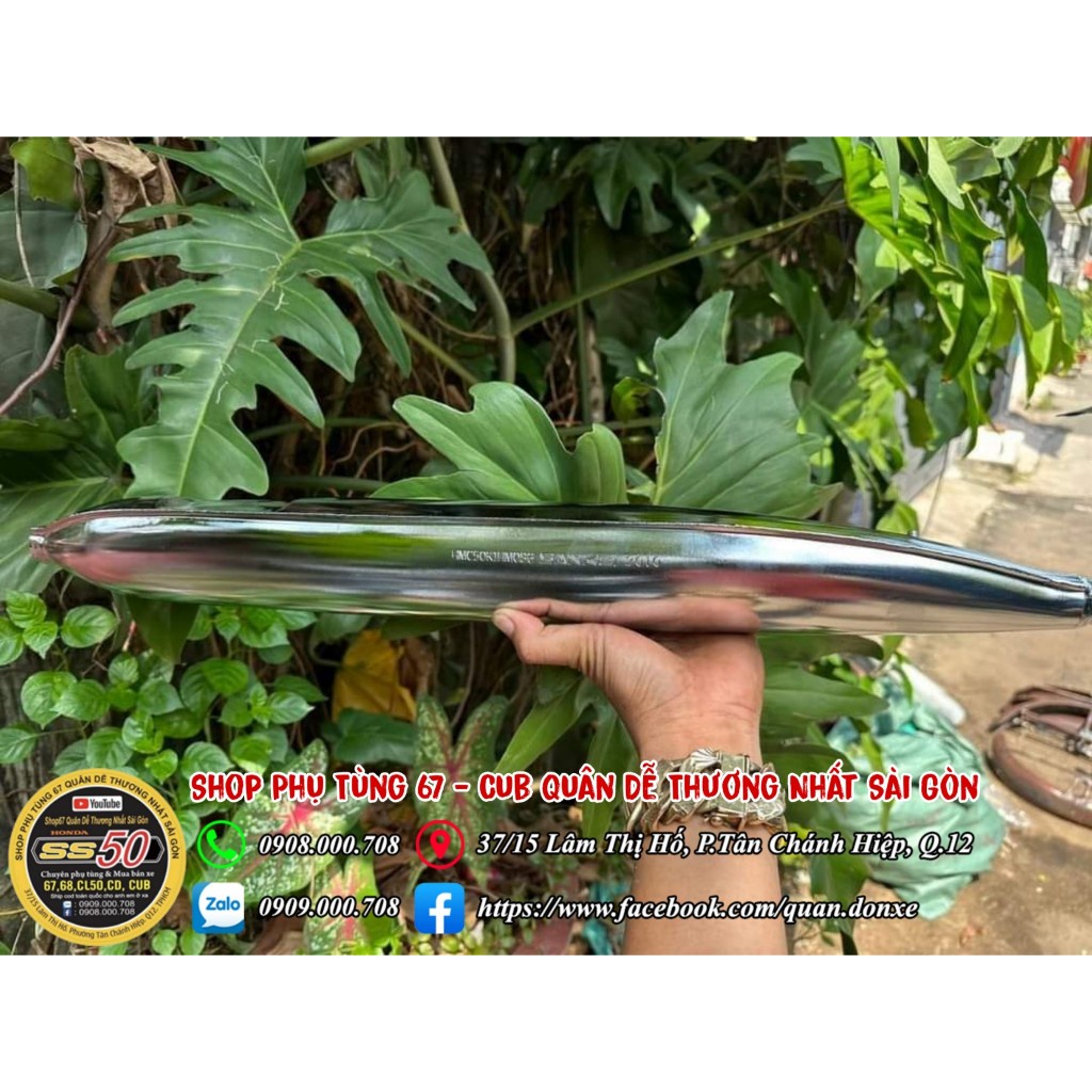 Bô 78 xi mờ, tiếng zin xe 78 - 79 - Dame gắn cho các dòng xe, Cub đèn tròn (kèm pass bô)