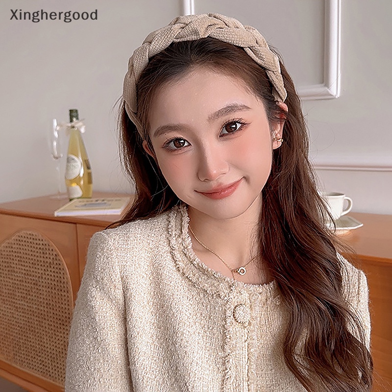 Xinghergood Băng Đô Thắt Nút Chéo Mềm Mại Phong Cách retro Dành Cho Nữ