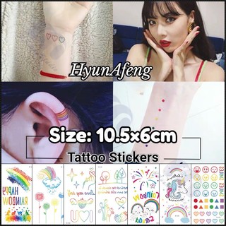 Hình xăm dán tạm thời họa tiết mặt cười nhiều màu sắc
