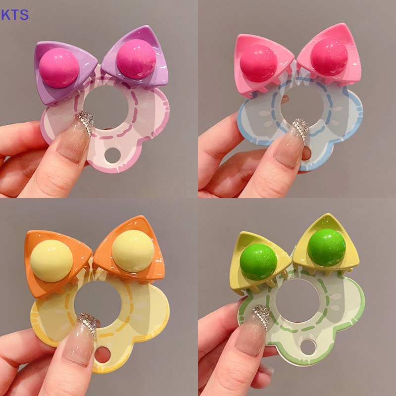 1 Cặp Kẹp Tóc Hình Tai Mèo Dễ Thương Cho Bé Gái