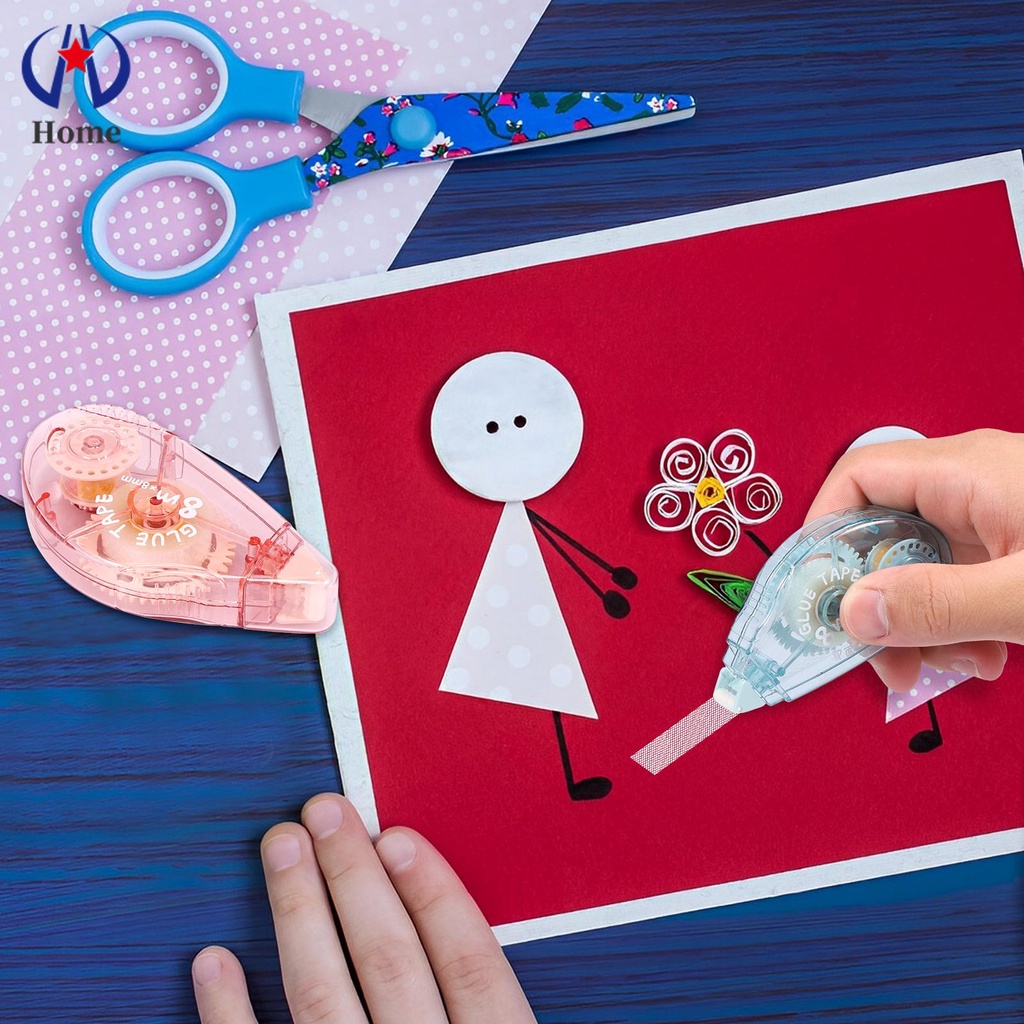 Bộ 8 Cuộn Băng Keo Hai Mặt 8mm 210ft Dùng Để Dán Sổ Lưu Niệm Skc7456