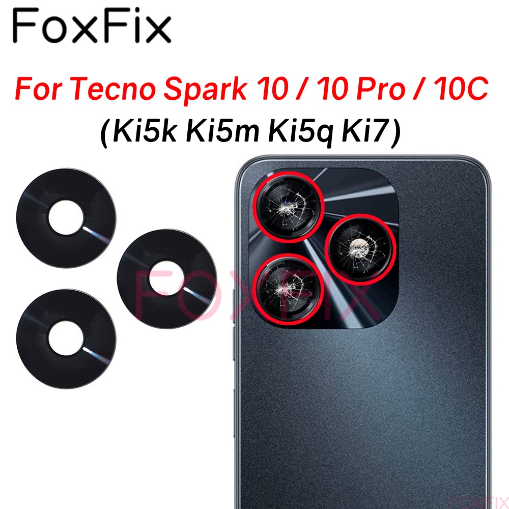 Ống Kính Camera Sau Thay Thế Tự Dính Cho Tecno Spark 10 Pro 10C Ki5k Ki5m Ki5q Ki7