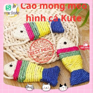 Đồ chơi con cá, cào móng cho mèo bằng dây thừng
