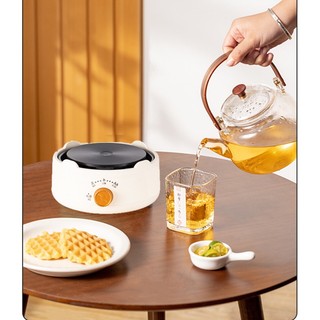 Bếp điện mini 500W đa năng nồi không kén bếp đường kính 15cm trà mini cà phê Moka Pot be mini