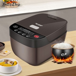 Xiaozhubangchu Nồi cơm điện gia đình Meiling 5L nồi cơm điện đặt trước thông minh nấu cơm hấp cơm chống dính nồi cơm điện bên trong 3-5L