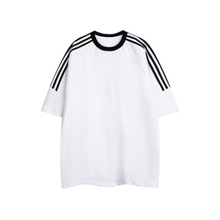 Áo thun ngắn tay dáng rộng ba sọc cotton nguyên chất AOKONG phong cách Hàn Quốc thời trang đa năng hàng đầu