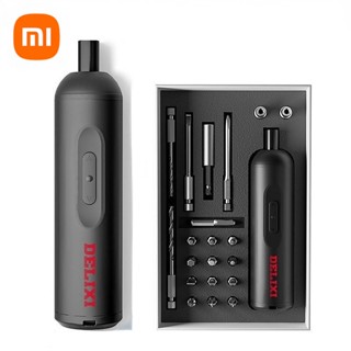 [Sẵn sàng] Tua vít điện Xiaomi DELIXI Bộ điều khiển vít có thể sạc lại gia đình Dụng cụ sửa chữa tuốc nơ vít điện đa chức năng