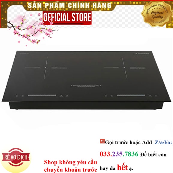 {New} Bếp từ đôi Junger NKD22+ 4000W tặng máy hút mùi kính cong