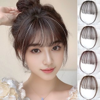 Mái giả tóc thật hàng dệt tay, tóc mái giả tóc thật mái tóc giả không đường may tự nhiên cho nữ