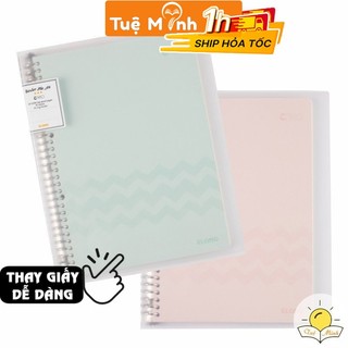 Sổ còng sắt Klong A4 80 tờ (160 trang) Caro 5x5 8lỗ chấu MS 540 VPPTUEMINH, binder Klong giấy dày