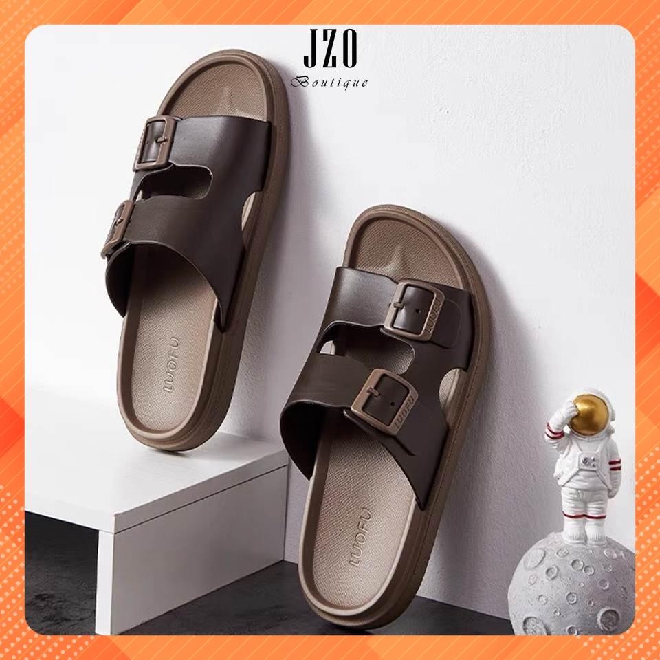   Chính hãng  Dép nhựa nam quai ngang hai khóa LUOFU 6236 