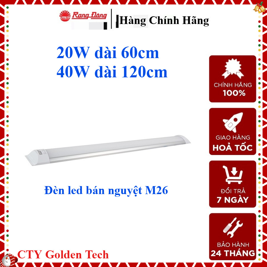 (Chính hãng) Đèn Led bán nguyệt M26 25W/50W Rạng Đông 1m2 và 60cm - Model: M26 1200/50W