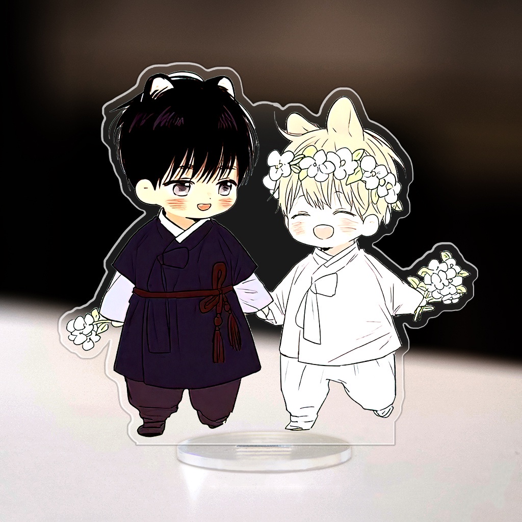Mô hình standee No Love Zone Han Jihuyk Lee Eun Gyeom Yoonji chibi ngoại truyện cute dễ thương cao 8cm