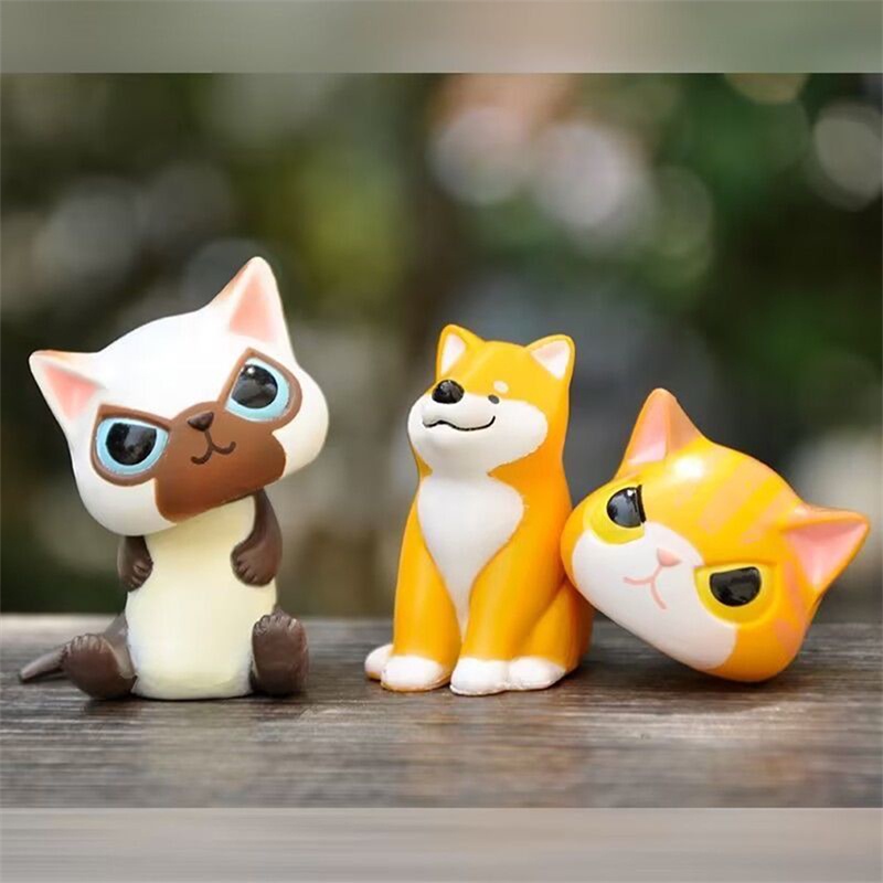 Hoạt Hình Đồ trang trí Chú Mèo Họa Tiết Rằn Ri Trang Trí Sân Vườn