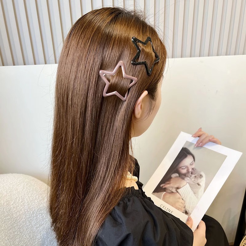 Kẹp Tóc Ngôi Sao Năm Cánh Cỡ Lớn Phong Cách Hàn Quốc Dễ Thương Cho Bé Gái