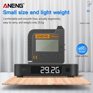 ANENG Battery Tester 168MAX Digital Display Tester Battery Voltage Checker Battery Capacity Testing Tool Universal Tester for Checking AAA AA Button Battery