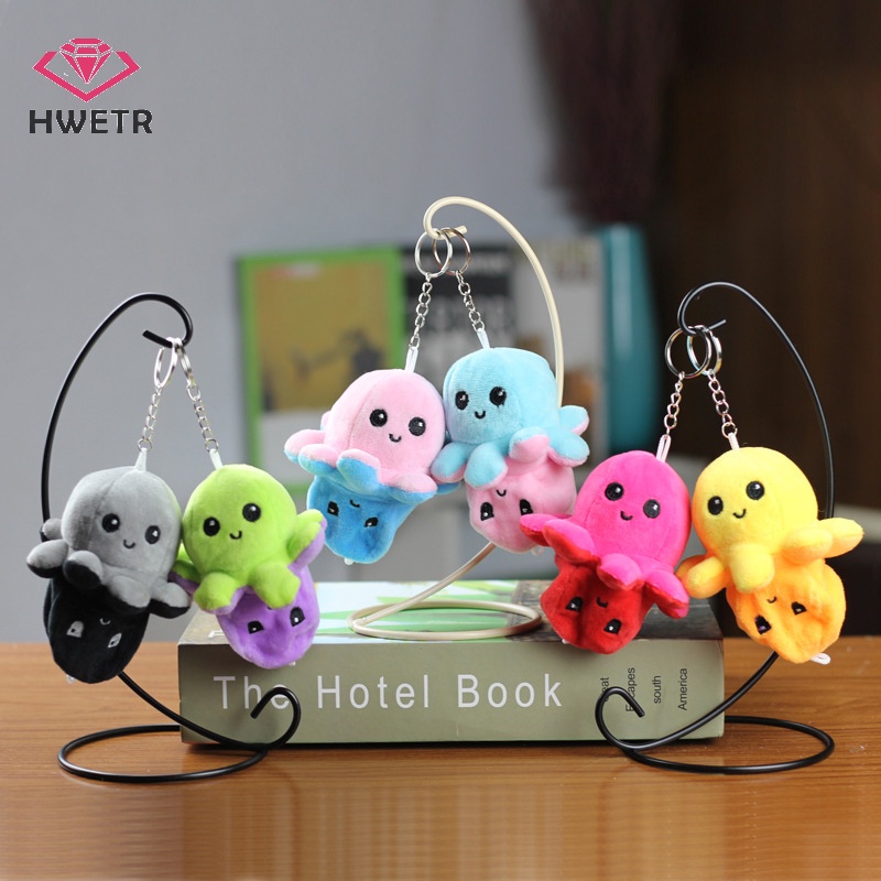 Móc Khóa Hình Bạch Tuộc Nhồi Bông Nhiều Màu Dễ Thương Mới