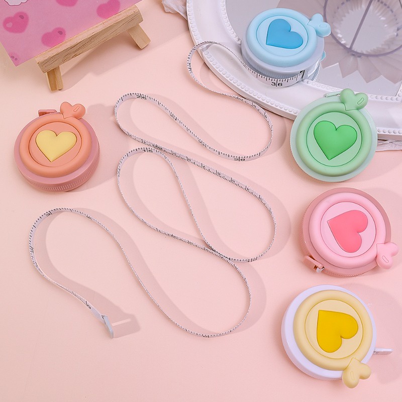 Thước Cuộn 1.5m Màu macaron mini Dễ Thương Di Động Đo Chiều Cao Cho Thợ May