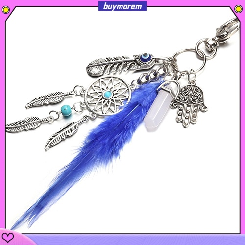 Móc Khóa Hình Dreamcatcher Phối Lông Vũ Tua Rua Phong Cách boho Mua M2