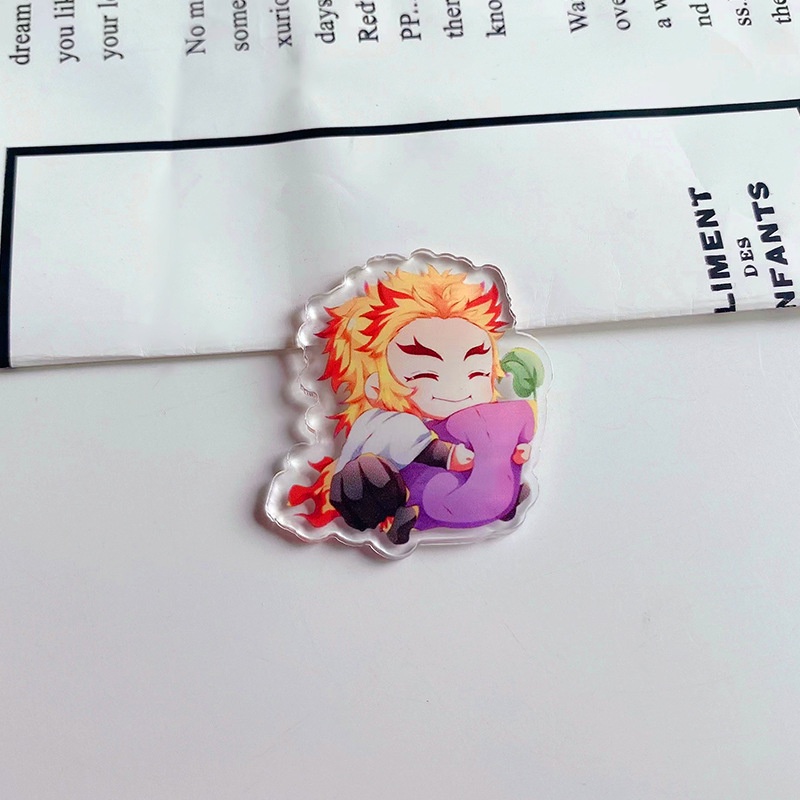 Ghim Cài Áo Bằng acrylic Họa Tiết Hoạt Hình demon slayer Độc Đáo