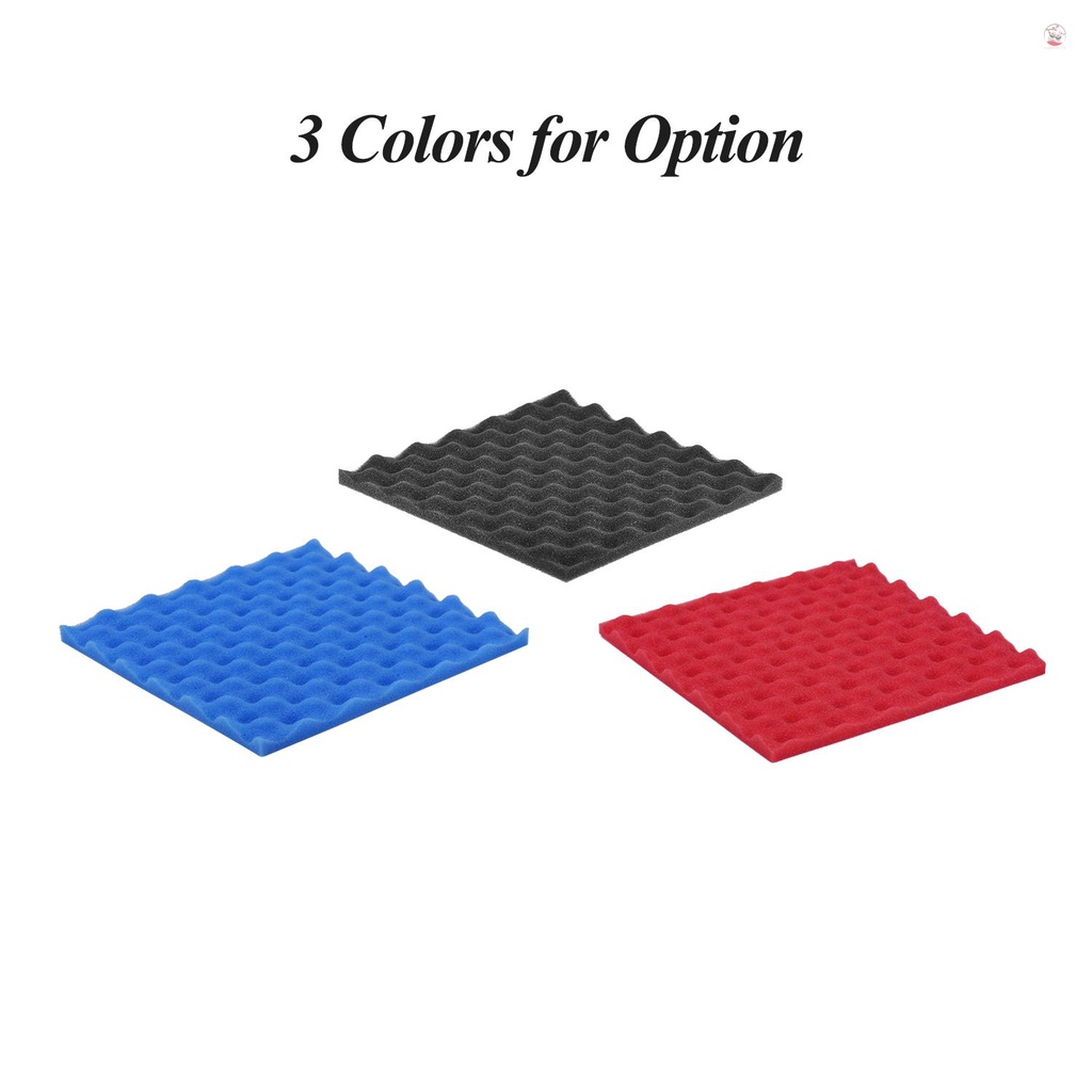 Set 36 Miếng Xốp Cách Âm 30 * 30cm / 12 * 12in Màu Xám Đậm Chuyên Dụng Cho Phòng Thu Âm
