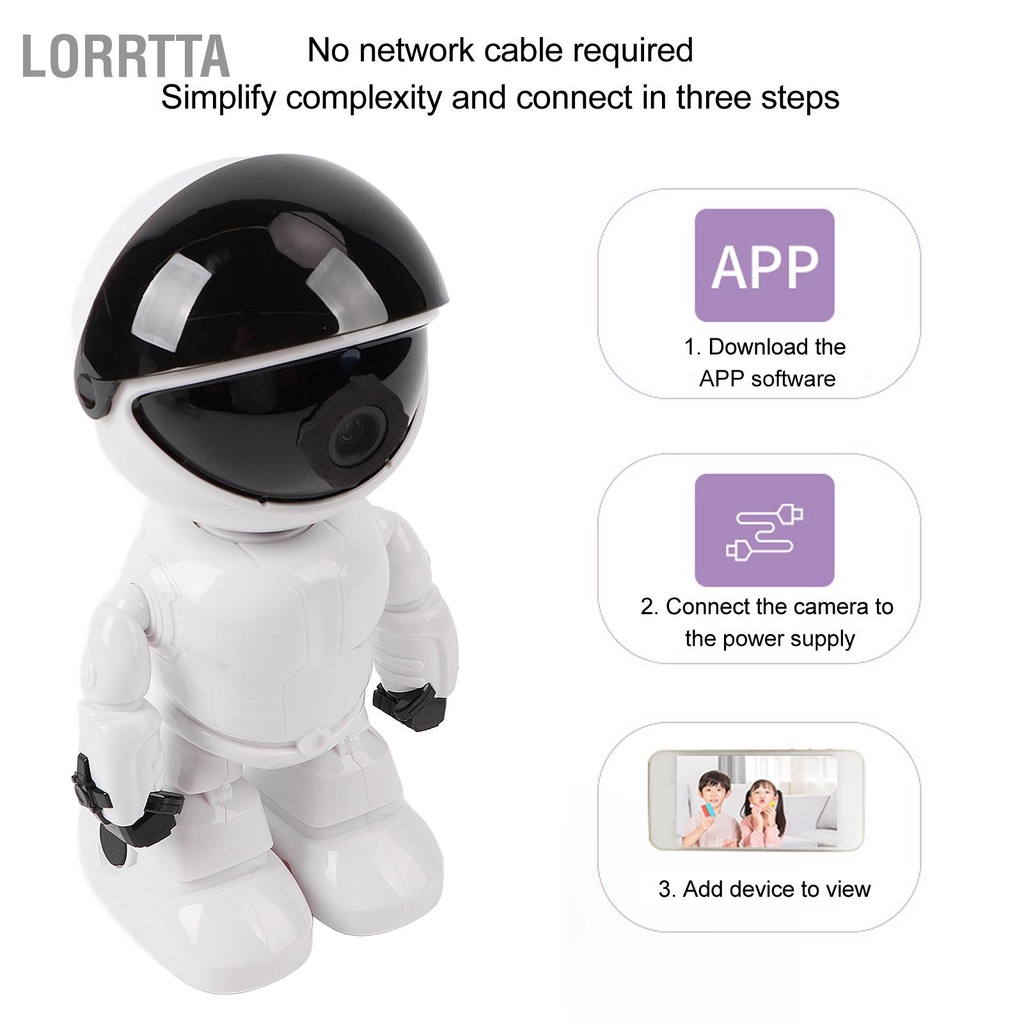 Lorrtta Camera WiFi APP 1080P theo dõi thông minh điều khiển từ xa tương tác cho hộ gia đình
