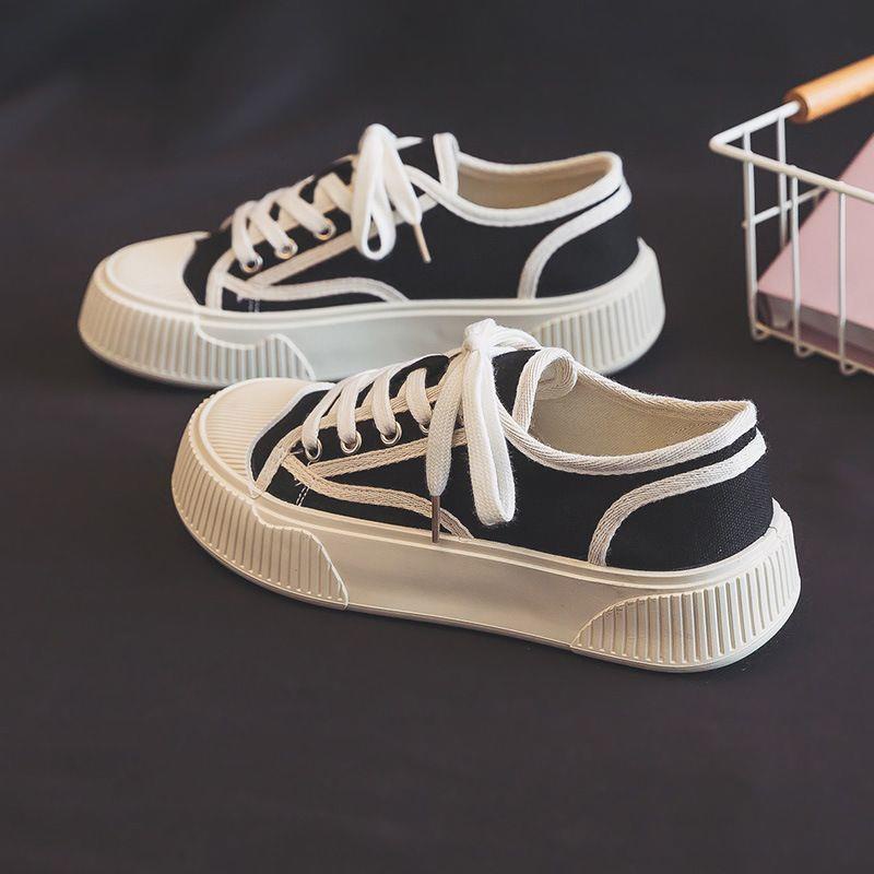 Giày Thể Thao canvas Đế Dày Thời Trang Xuân Thu 2023 Phong Cách Mới Cho Nữ