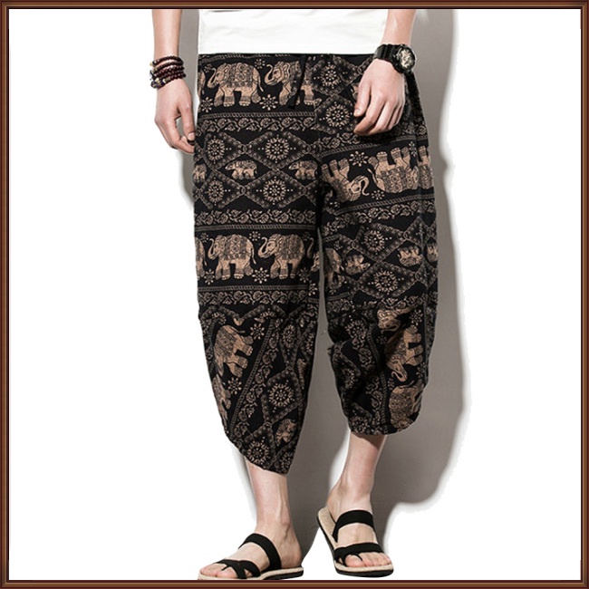 Jaz Quần harem cotton Lanh Mùa Hè Dáng Rộng Kích Thước m-5xl Cho Nam Giới