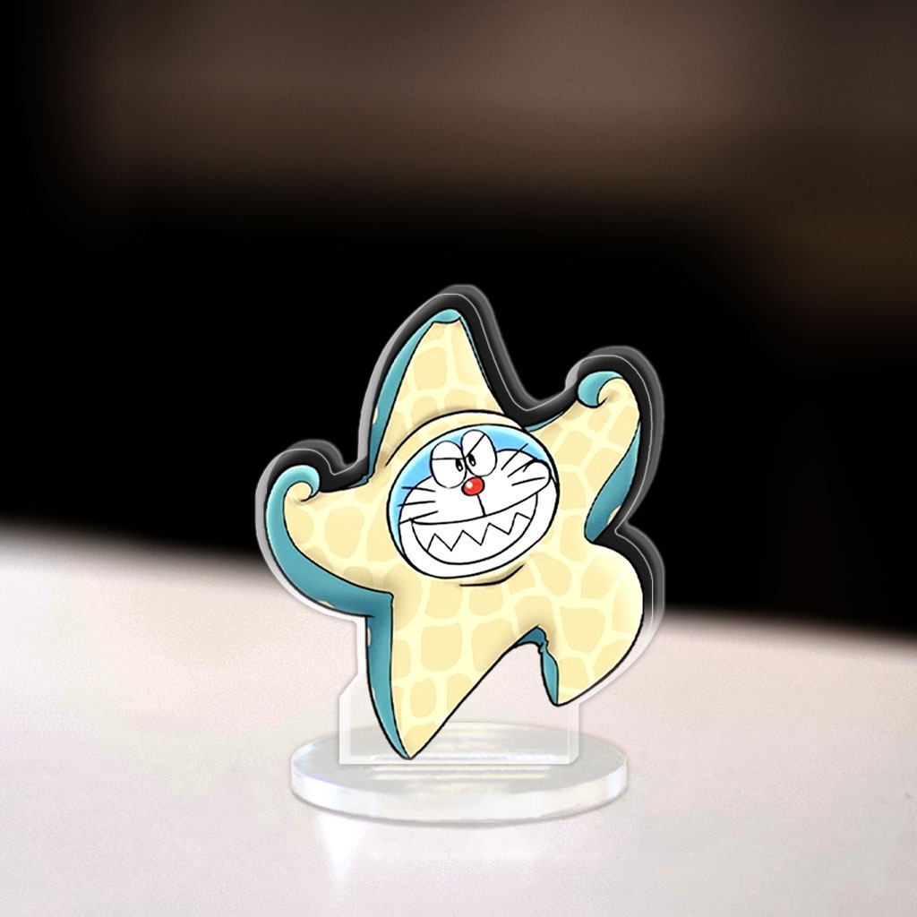 Mô hình Mini Doraemon Dora The Kid Wang Dora Standee Chibi Anime Manga chú mèo máy robot trang trí góc học tập cao 3cm