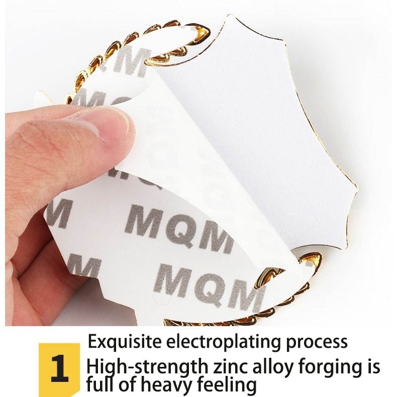 1 Miếng Dán logo Ba Chiều Bằng Kim Loại Trang Trí Xe Hơi Chống Trầy Xước