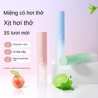 Xịt uống Probiotic Loại bỏ hơi thở hôi Máy làm mát đào trắng Bạc hà sảng khoái Hương thơm lâu trôi Di động Xịt uống