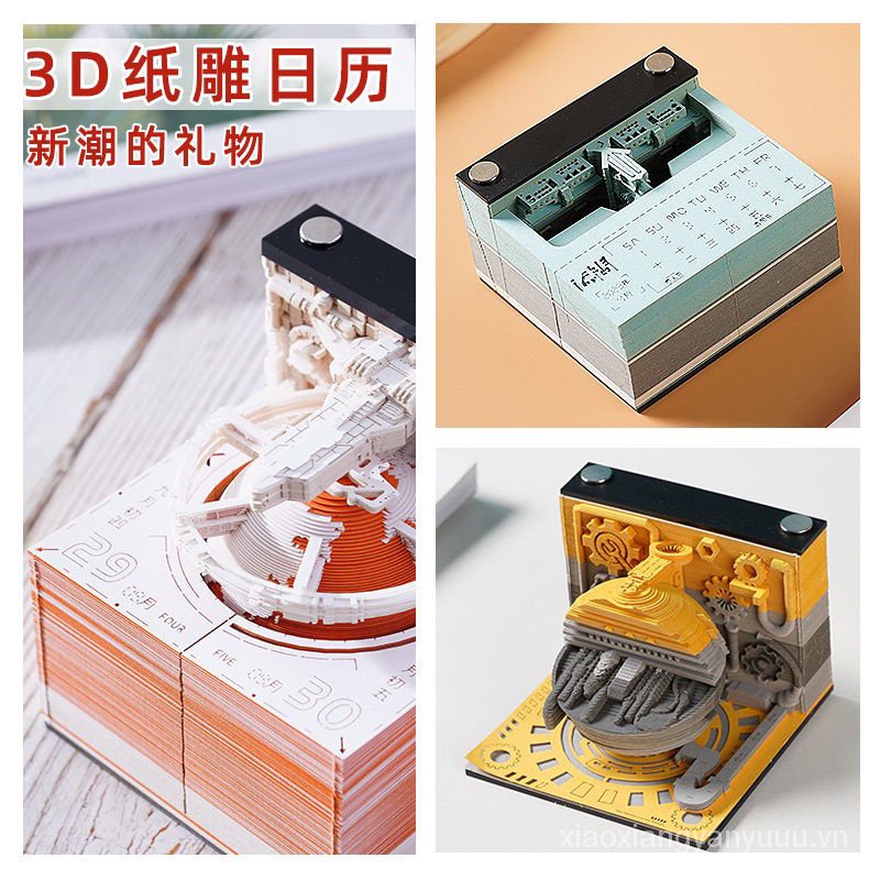 Lịch Giấy Ghi Chú 3d Hình Lông Vũ Xinh Xắn note
