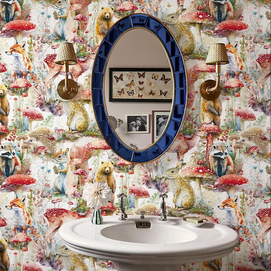 Giấy Dán Tường Hình Nấm Phong Cách boho Cho Phòng Ngủ / Phòng Tắm