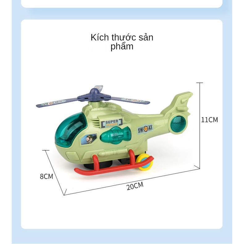 Đồ Chơi Mô Hình Máy Bay Trực Thăng Điện Tử Có Nhạc Và Đèn Thông Dụng Cho Bé Trai