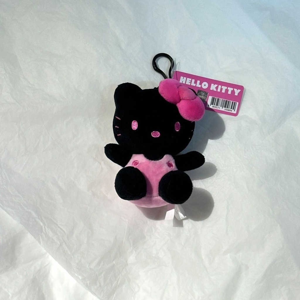 Búp Bê Hello Kitty Bằng Da Màu Đen / Hồng Dùng Làm Quà Tặng Cho Bé Gái