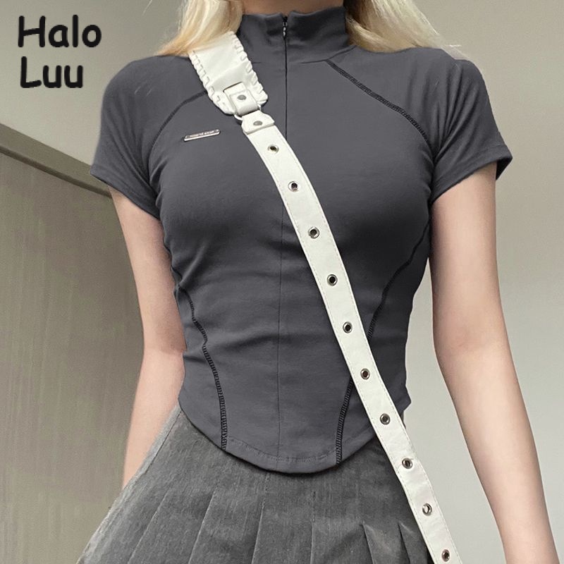 Halo  Luu áo phông áo thun nữ croptop baby tee Thời trang hàn quốc WTX2390ANC 37Z230911