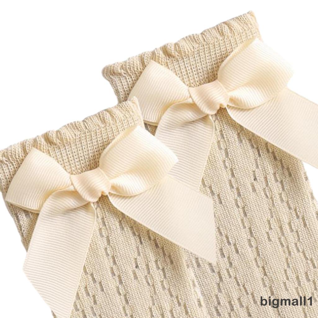 Đôi Tất Chân Lưới Đính Nơ Dễ Thương Cho Bé Gái 0-3 Tuổi