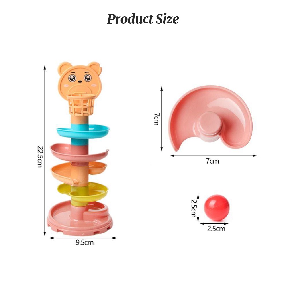 Đồ Chơi Tháp Lăn Bóng 5 Lớp Cảm Biến Theo Phương Pháp montessori Giáo Dục Cho Bé