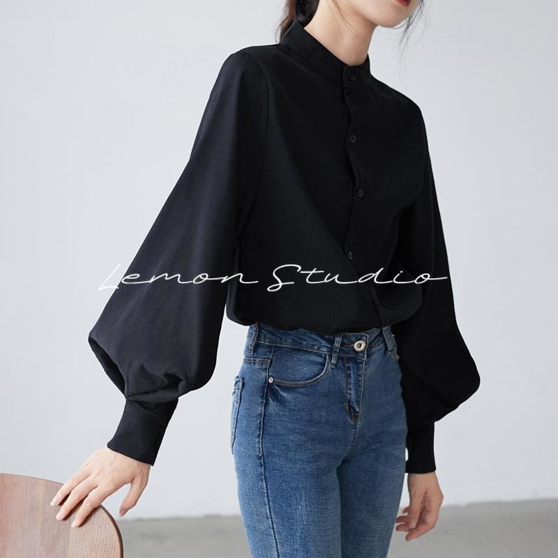 Lemon studio Áo Sơ Mi chiffon Tay Dài Thời Trang Size S-2XL Dành Cho Nữ 11101