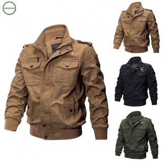 New Coming~Cotton Work Jacket with Long Sleeves Classic Black Cargo Outwear Top for Men#Home Essentialses
