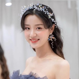 Băng đô cài tóc đính pha lê thời trang cho cô dâu
