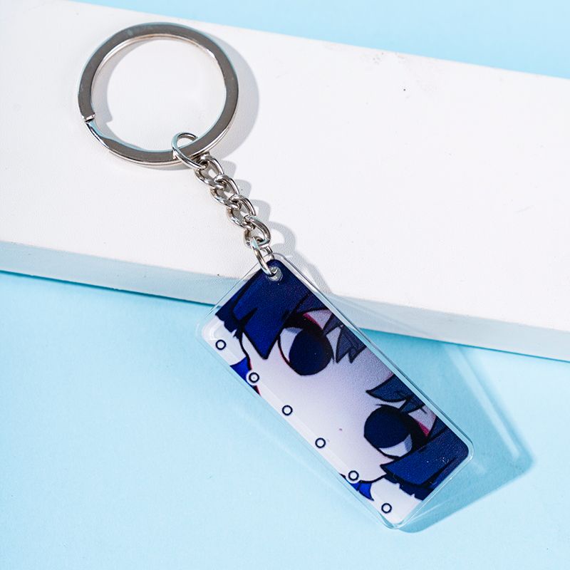 Móc khoá Wanderer Balladeer Anime Genshin Impact Kawaii Square Figure Acrylic Phụ Kiện Trang Trí Túi xách Balo