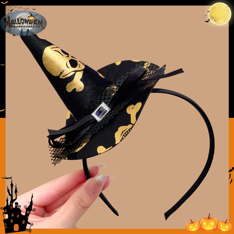 Băng Đô Cài Tóc Hóa Trang Bộ Xương Bí Ngô halloween