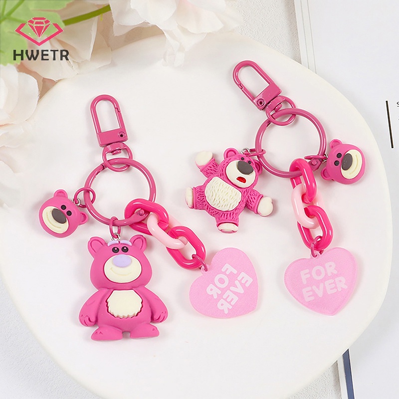Móc Khóa Hình Gấu / Dâu Tây Dễ Thương Cho Nữ