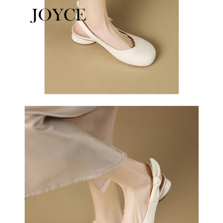 JOYCE GIÀY SỤC ĐẾ BỆT Mary Jane giày bệt nữ giày búp bê CÓ QUAI da mềm FBL23912DF 37Z230914