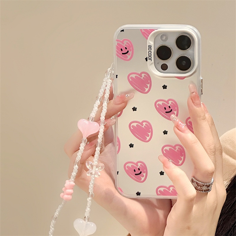 Ốp Điện Thoại Nhám In Hình Trái Tim Cho iphone 15 14 13 12 11 promax xs xr xsmax se2020 6 7 8plus